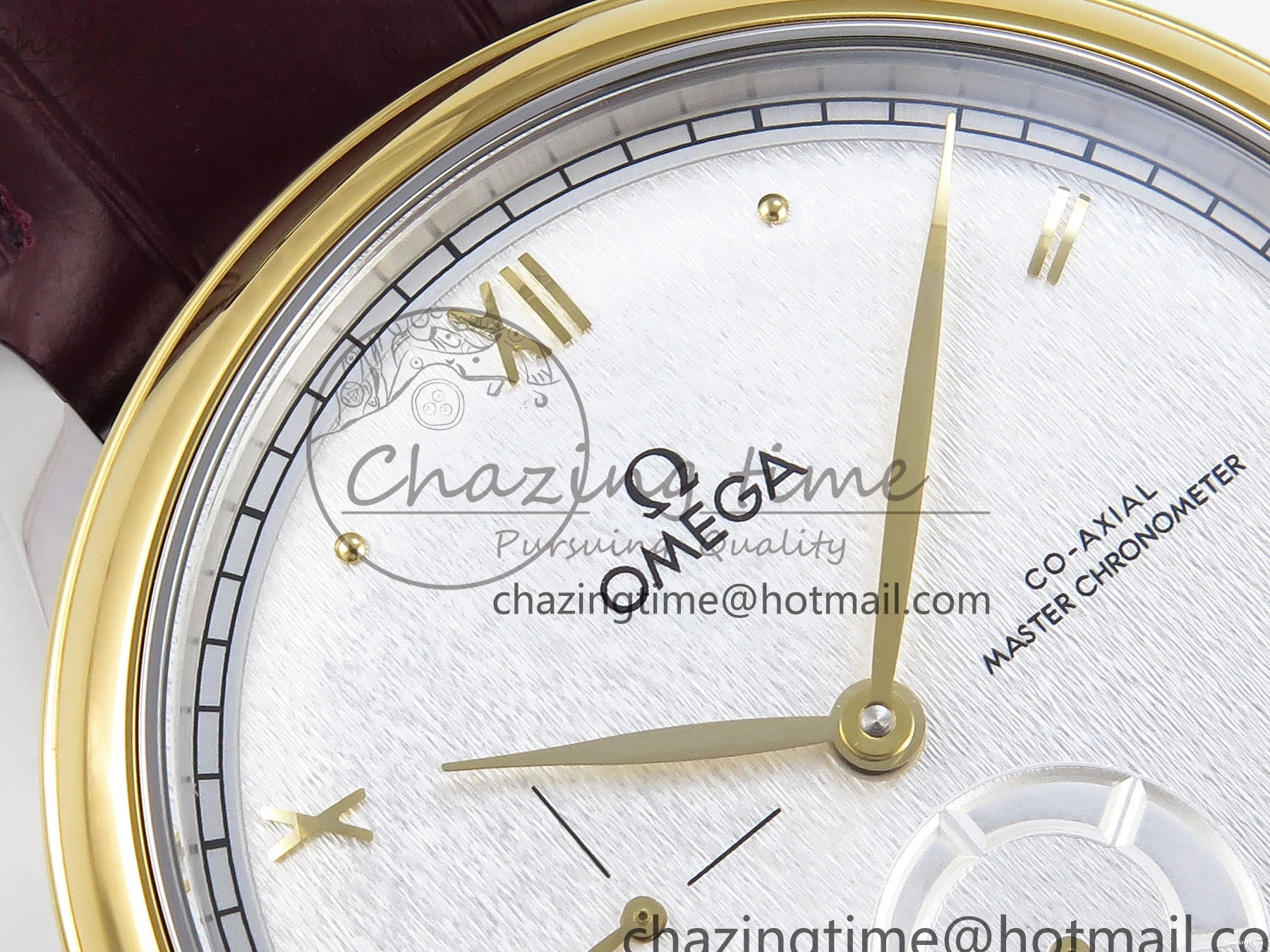 0415 De Ville Power Reserve YG MKF 1:1 Best Edition White Dial on Brown Leather Strap A WrinkleFree 7755